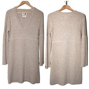 The North Face Alpaca & Wool Knit dress Size M Long Sleeve Earth tone V Neckline